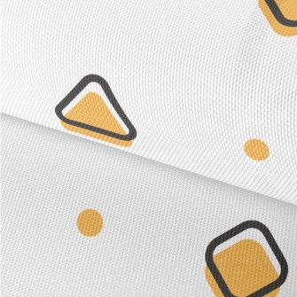 Orange Geometric Shapes Waterproof Oxford
