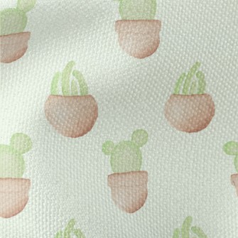 Watercolor Hand Drawn Cactus Waterproof Canvas