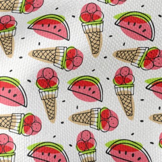 Watermelon Flavored Ice Cream Waterproof Canvas