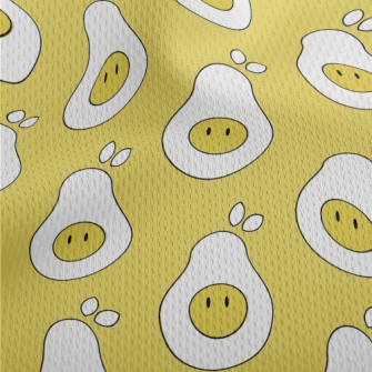 Pear-shaped Poached Egg Athletic Mesh Flat Back