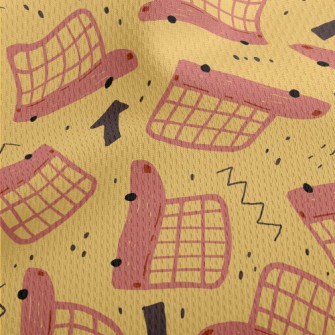 Crayon Graffiti Bus Athletic Mesh Flat Back