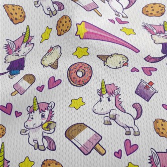 Unicorns And Desserts Athletic Mesh Flat Back
