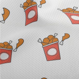 Delicious Cartoon Fried Chicke Athletic Mesh Flat Back