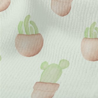 Watercolor Hand Drawn Cactus Terry