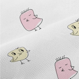 Abstract Hand Drawn Bird Performance Linen