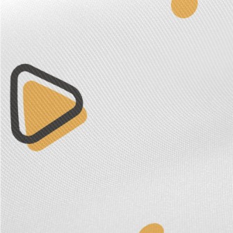 Orange Geometric Shapes Twill