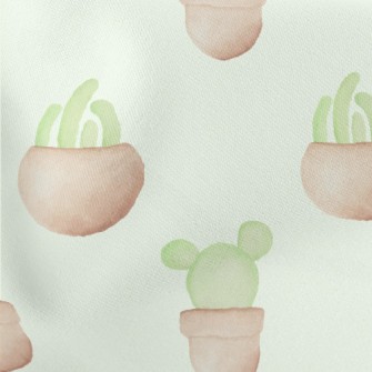 Watercolor Hand Drawn Cactus Stretch Ponte