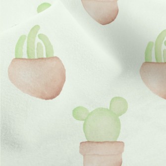 Watercolor Hand Drawn Cactus Micro Fleece