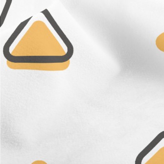 Orange Geometric Shapes Micro Fleece