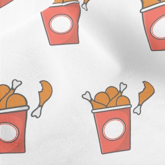 Delicious Cartoon Fried Chicke Micro Fleece