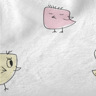 Abstract Hand Drawn Bird Minky