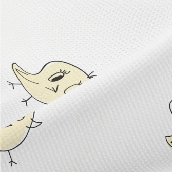 Abstract Hand Drawn Bird Piqué