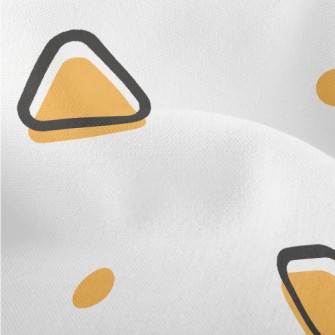 Orange Geometric Shapes Lightweight Performance Linen