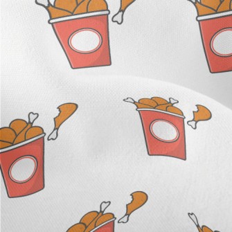 Delicious Cartoon Fried Chicke Lightweight Performance Linen