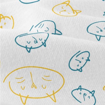 Hand Drawn Cat Face Modern Jersey