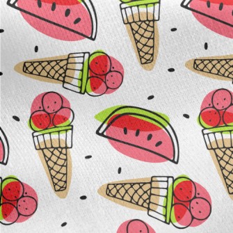 Watermelon Flavored Ice Cream Jersey Backed Fleece