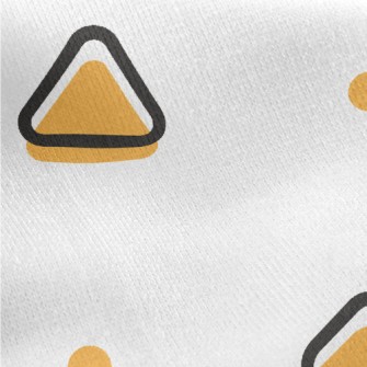 Orange Geometric Shapes Jersey Backed Fleece