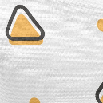 Orange Geometric Shapes Pongee