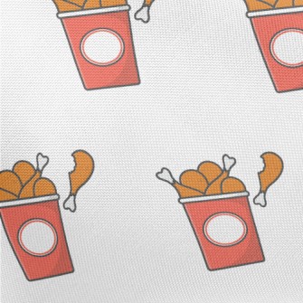 Delicious Cartoon Fried Chicke Pongee