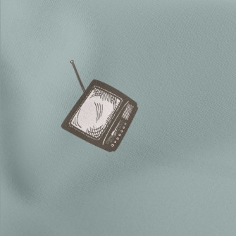 Retro Hand-painted TV Lightweight Cotton Poplin