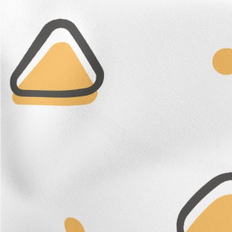Orange Geometric Shapes Lightweight Cotton Poplin