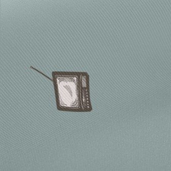 Retro Hand-painted TV Midweight Cotton Poplin