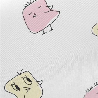 Abstract Hand Drawn Bird Midweight Cotton Poplin