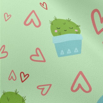 Cute Cactus With Closed Eyes Chiffon