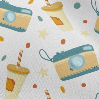 Yellow Camera And Milkshake Chiffon