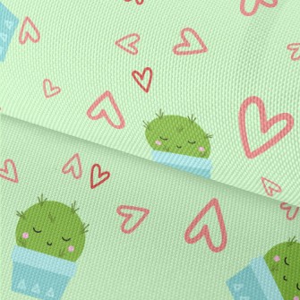 Cute Cactus With Closed Eyes Waterproof Oxford