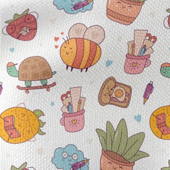 Cute Animal And Plant Campus Waterproof Canvas