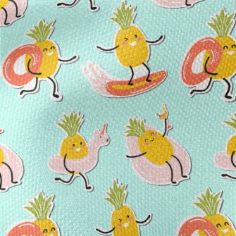 Holiday Pineapple Sticker Waterproof Canvas