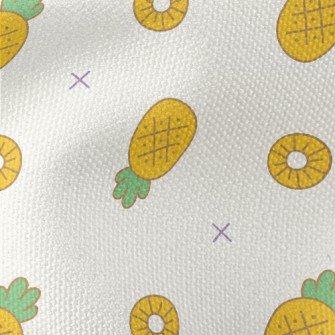 Pineapple And Pineapple Slices Waterproof Canvas