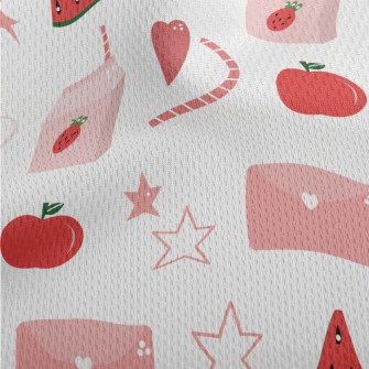 Summer Pink Items Athletic Mesh Flat Back