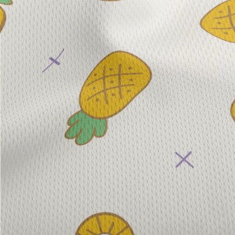 Pineapple And Pineapple Slices Athletic Mesh Flat Back