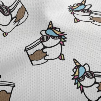 Unicorn Hug Coffee Athletic Mesh Flat Back