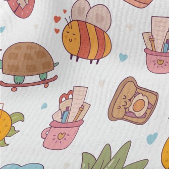 Cute Animal And Plant Campus Terry