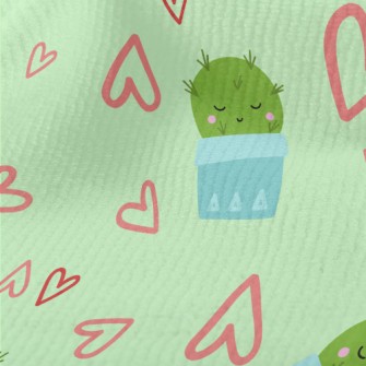 Cute Cactus With Closed Eyes Terry