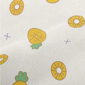 Pineapple And Pineapple Slices Performance Linen