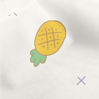 Pineapple And Pineapple Slices Micro Fleece