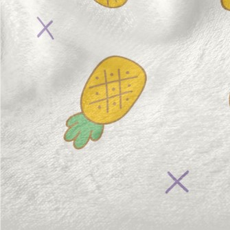 Pineapple And Pineapple Slices Minky