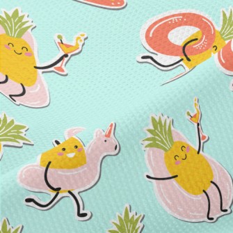 Holiday Pineapple Sticker Piqué