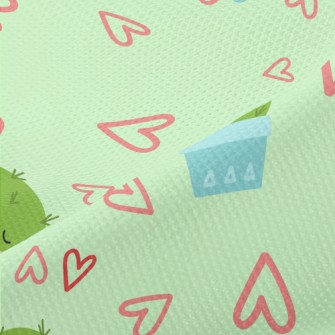 Cute Cactus With Closed Eyes Piqué