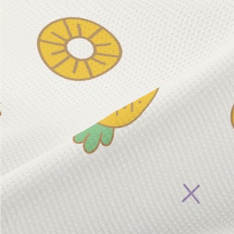 Pineapple And Pineapple Slices Piqué