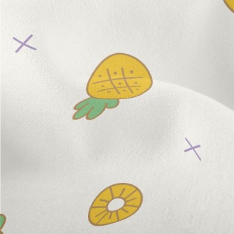 Pineapple And Pineapple Slices Lightweight Performance Linen