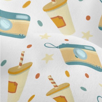 Yellow Camera And Milkshake Lightweight Performance Linen