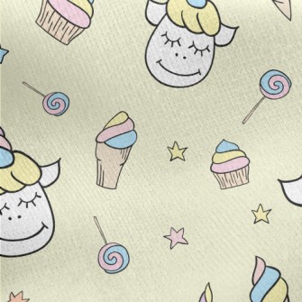 Fantasy Unicorn Party Jersey Backed Fleece