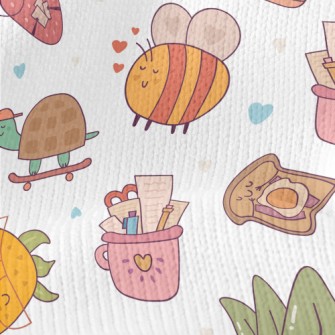 Cute Animal And Plant Campus Stretch Jersey