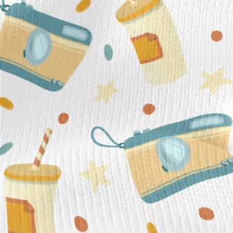 Yellow Camera And Milkshake Stretch Jersey