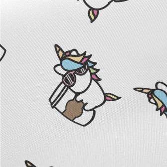 Unicorn Hug Coffee Midweight Cotton Poplin